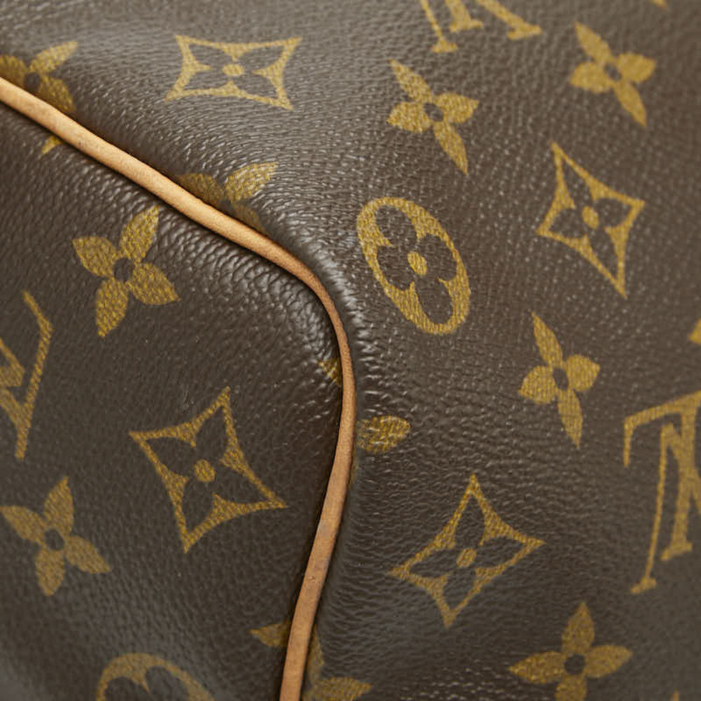 LOUIS VUITTON Brown Monogram Leather Keepall 50 Boston Bag - Picture 6 of 10